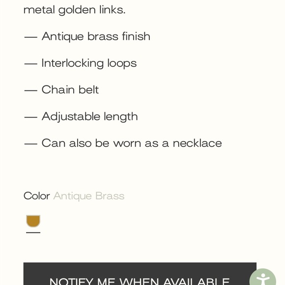 Cult Gaia Brass Dulce Belt - Picture 4 of 6